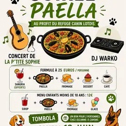 Soirée paëlla au profit du refuge canin lotois
