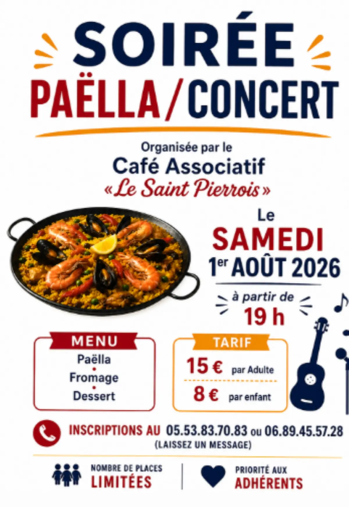 Soirée paëlla concert