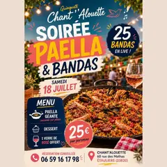 Soirée Paëlla et Bandas à  Chant'alouette