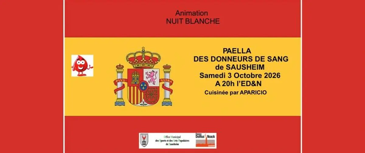 Soirée Paella et dansante des Donneurs de Sang