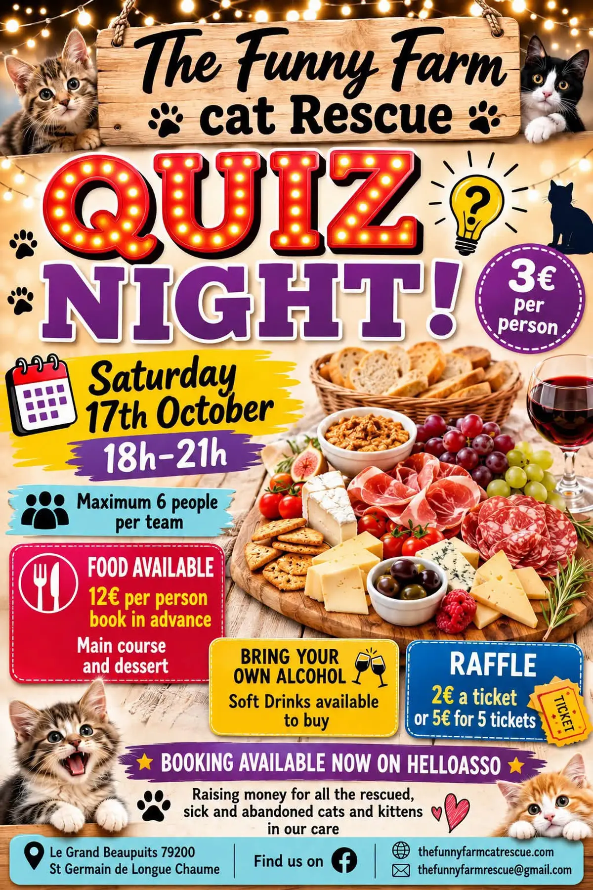 Soirée Quizz à la Funny Farm Cat Rescue