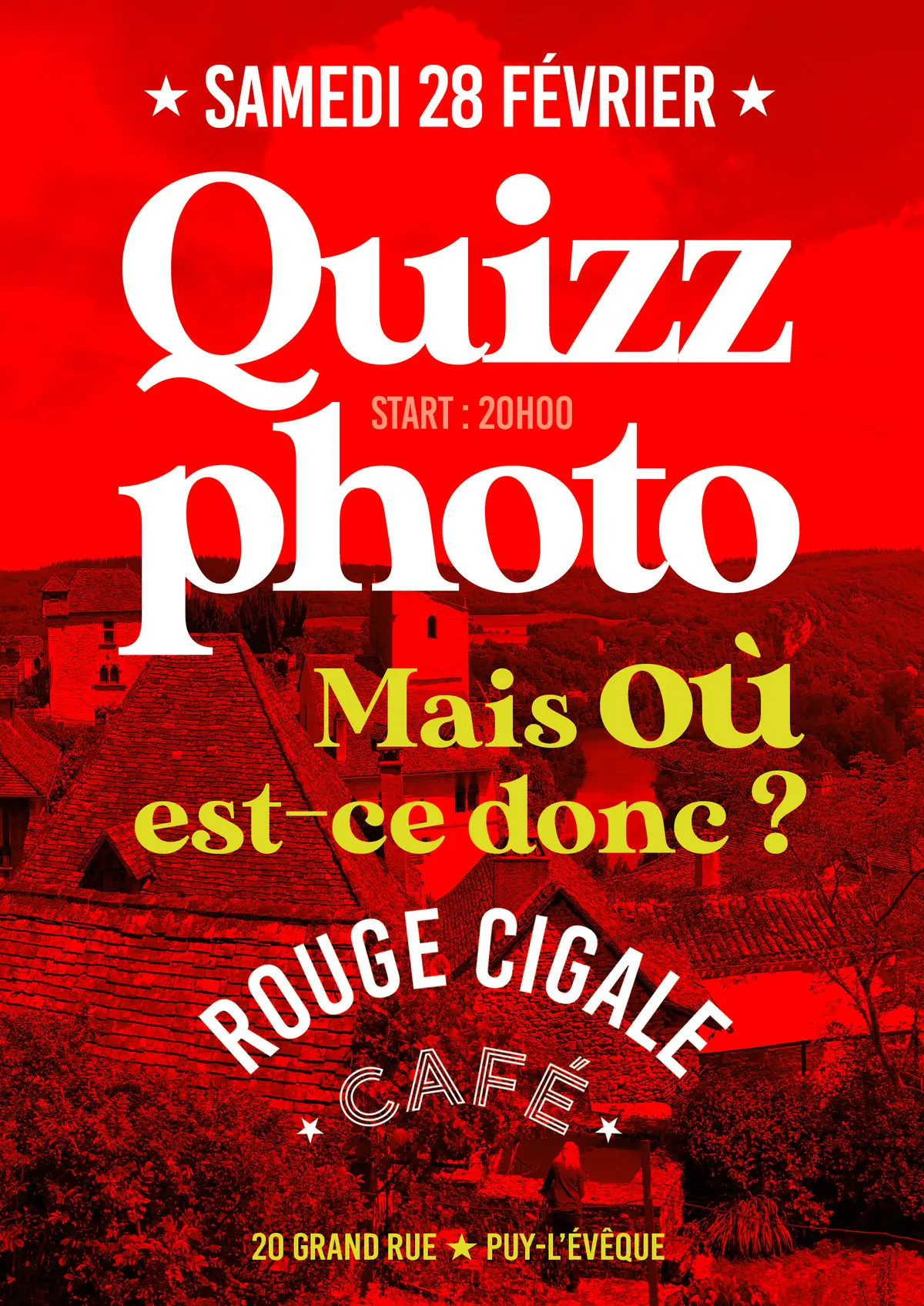 Soirée quizz photo du rouge cigale café