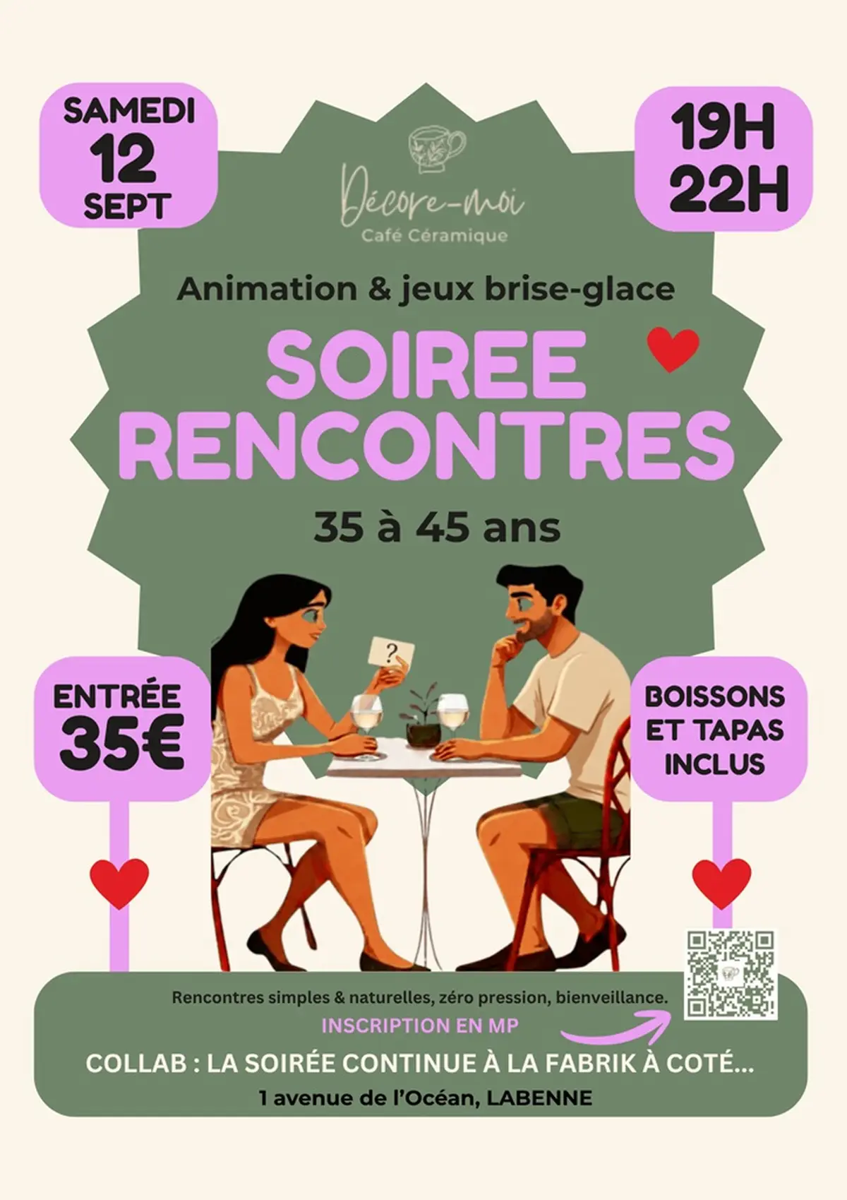 Soirée rencontre célibataires 35-45 ans