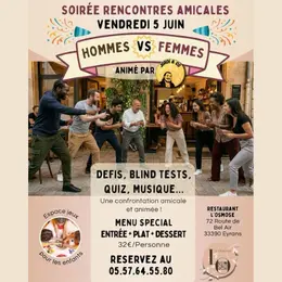 Soirée rencontres amicale au restaurant l'Osmose