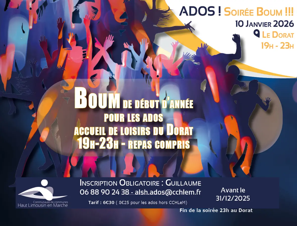 Soirée Repas et Boum pour les Ados