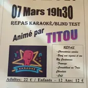 Soirée repas karaoké/blind test