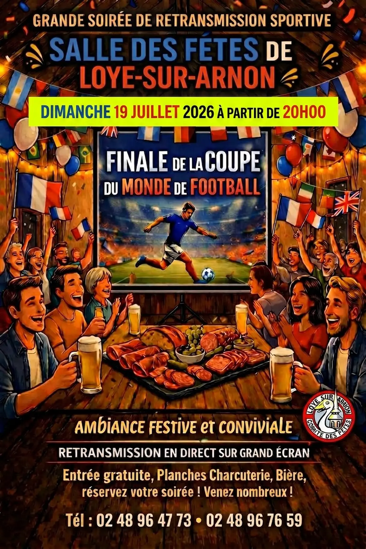 Soirée retrnasmission : Finale de la coupe du monde de football