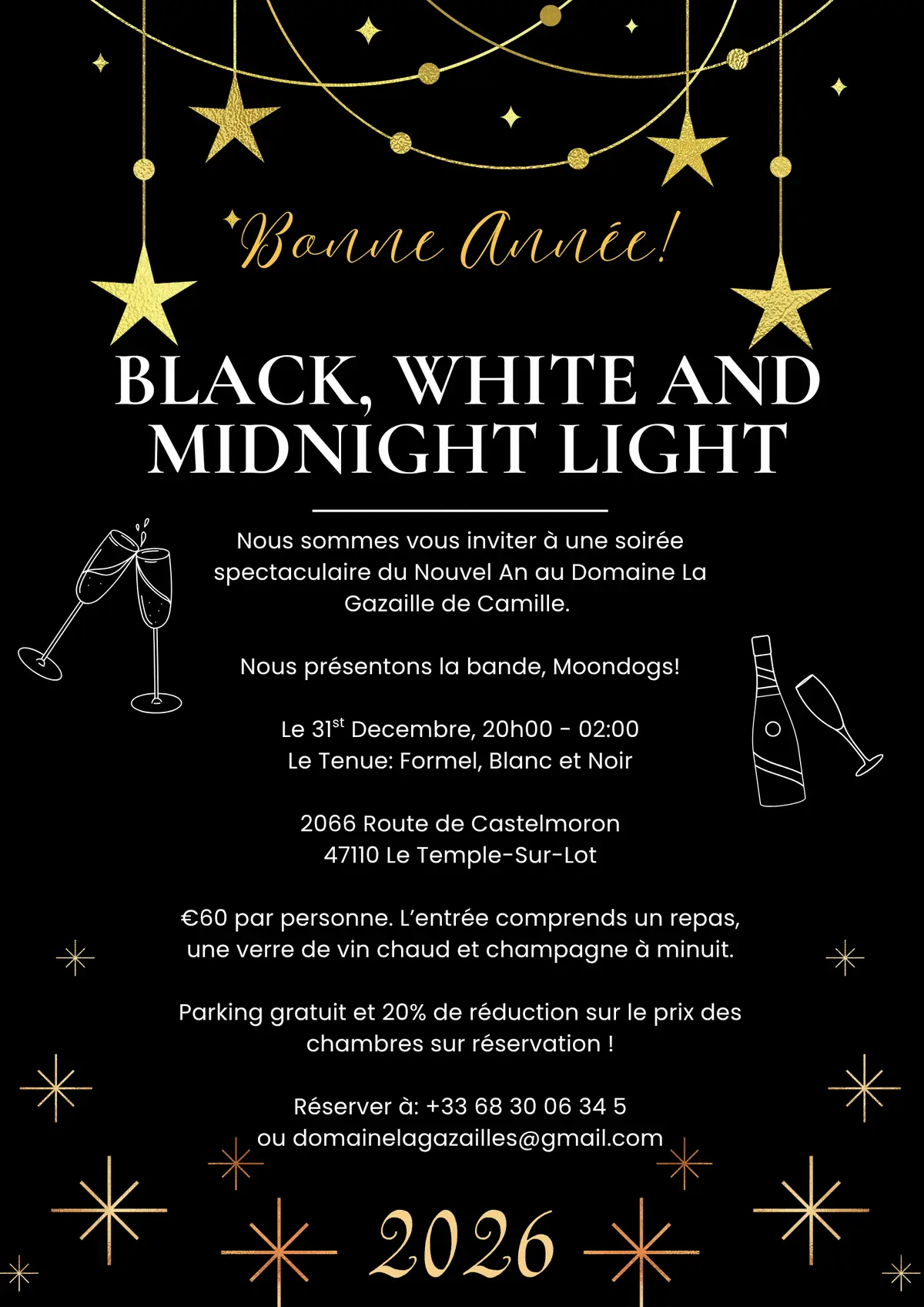 Soirée réveillon du Nouvel An