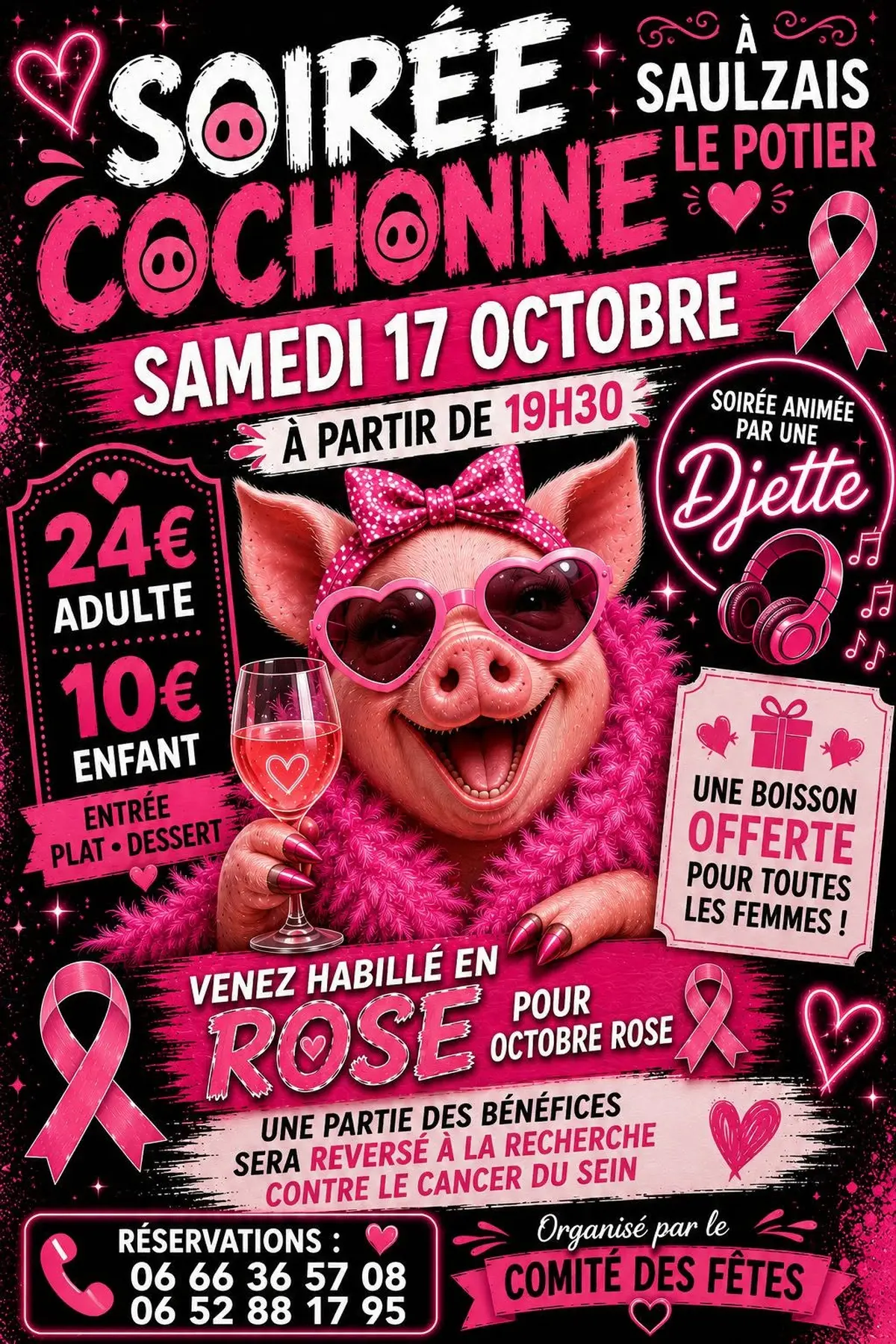Soirée Rose à Saulzais le Potier