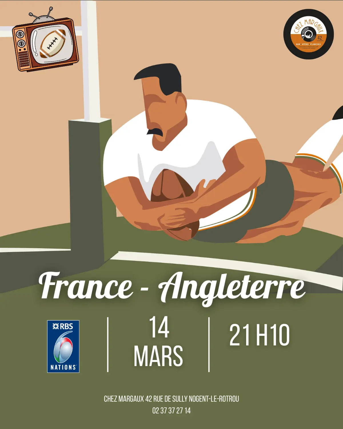 Soirée rugby chez Margaux / France - Angleterre