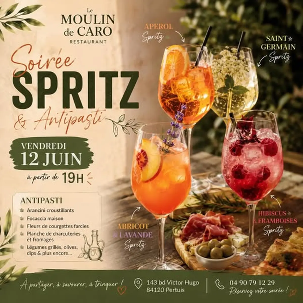 Soirée  Spritz et antipasti