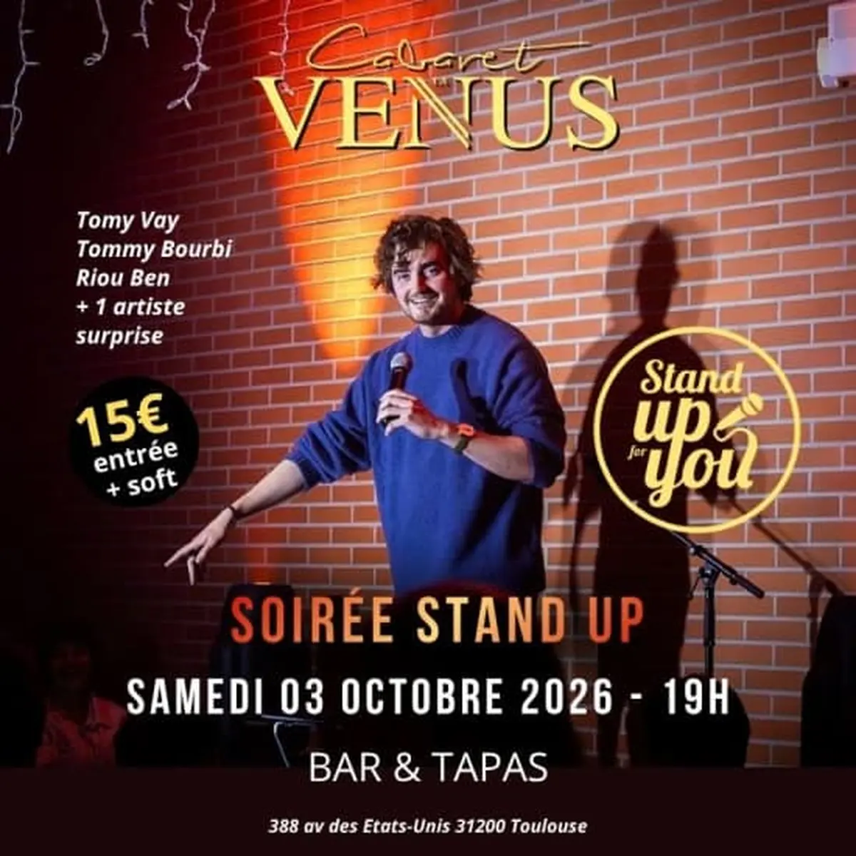 Soirée Stand-Up au Cabaret La Vénus