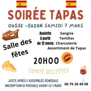 Soirée Tapas - Comité des fêtes d'Ousse Suzan