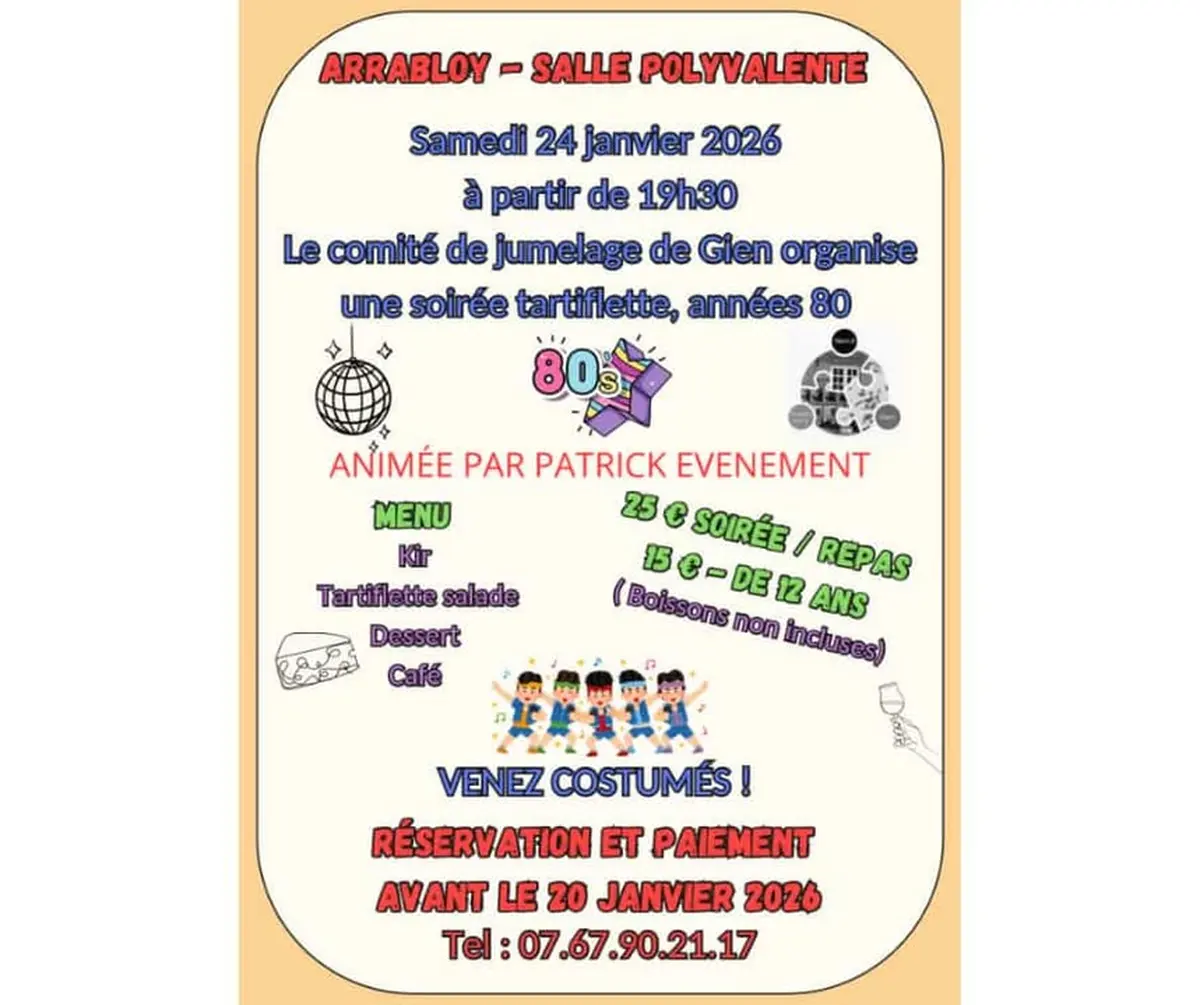 Soirée tartiflette années 80