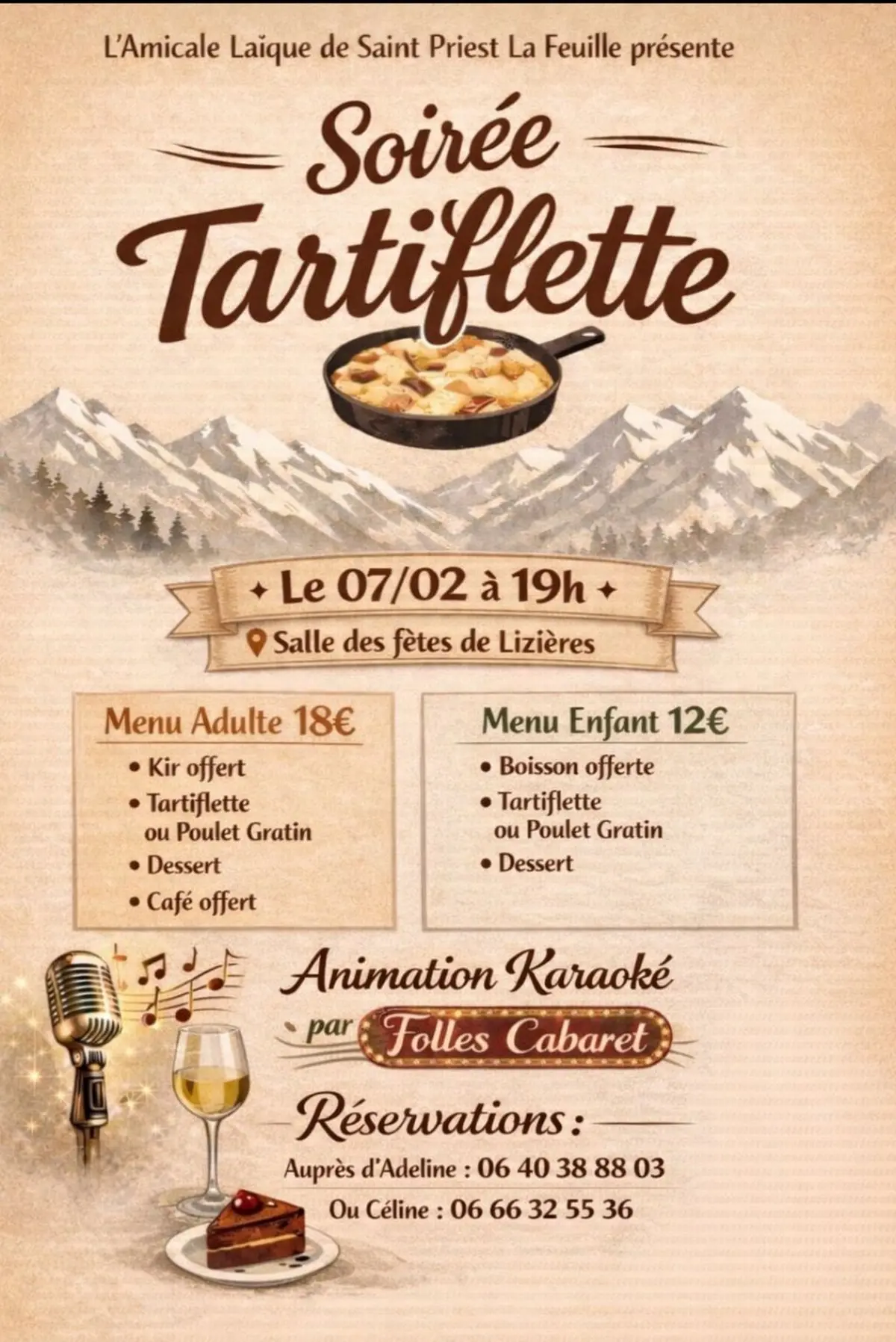 Soirée Tartiflette et Karaoké