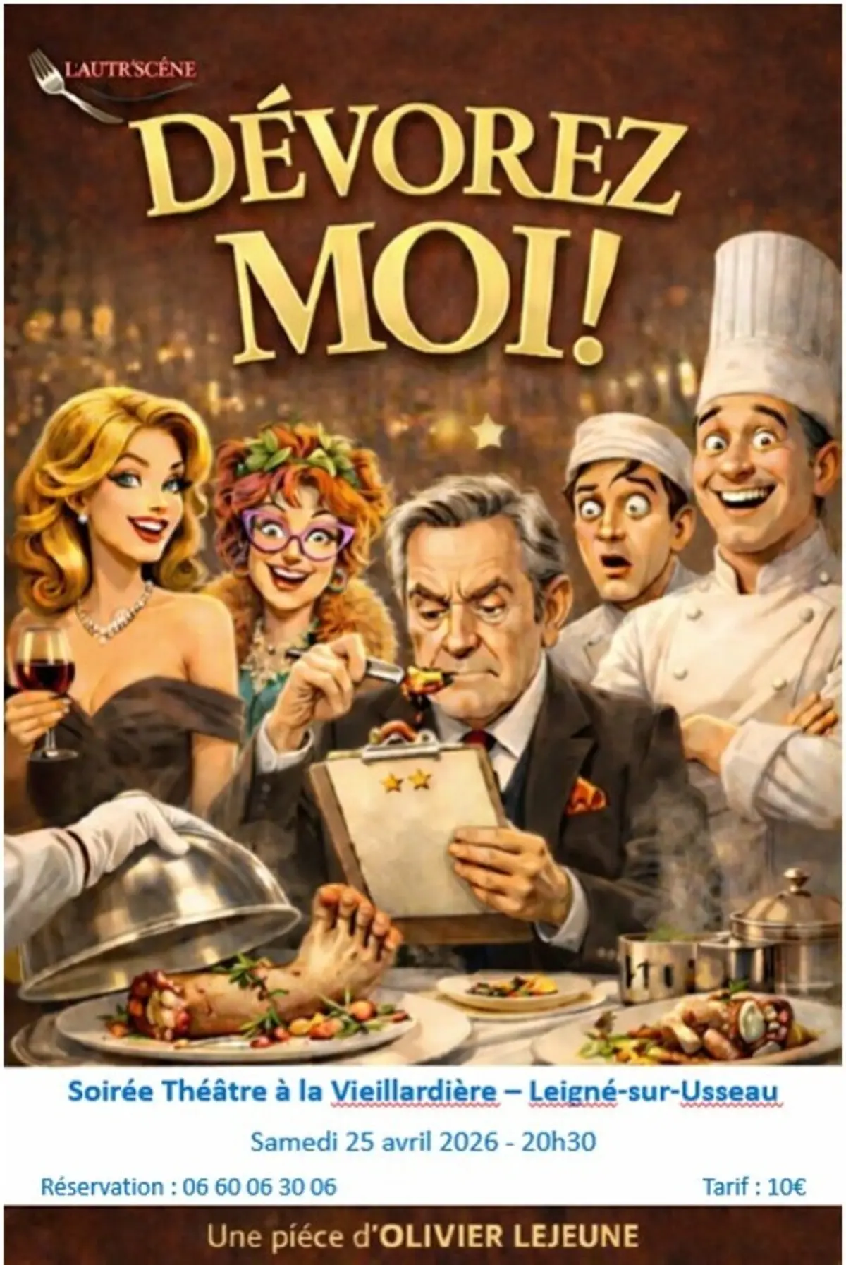 Soirée Théâtre Dévorez-moi ! à la Vieillardière - Leigné-sur-Usseau - samedi 25 avril 2026 - 20h30