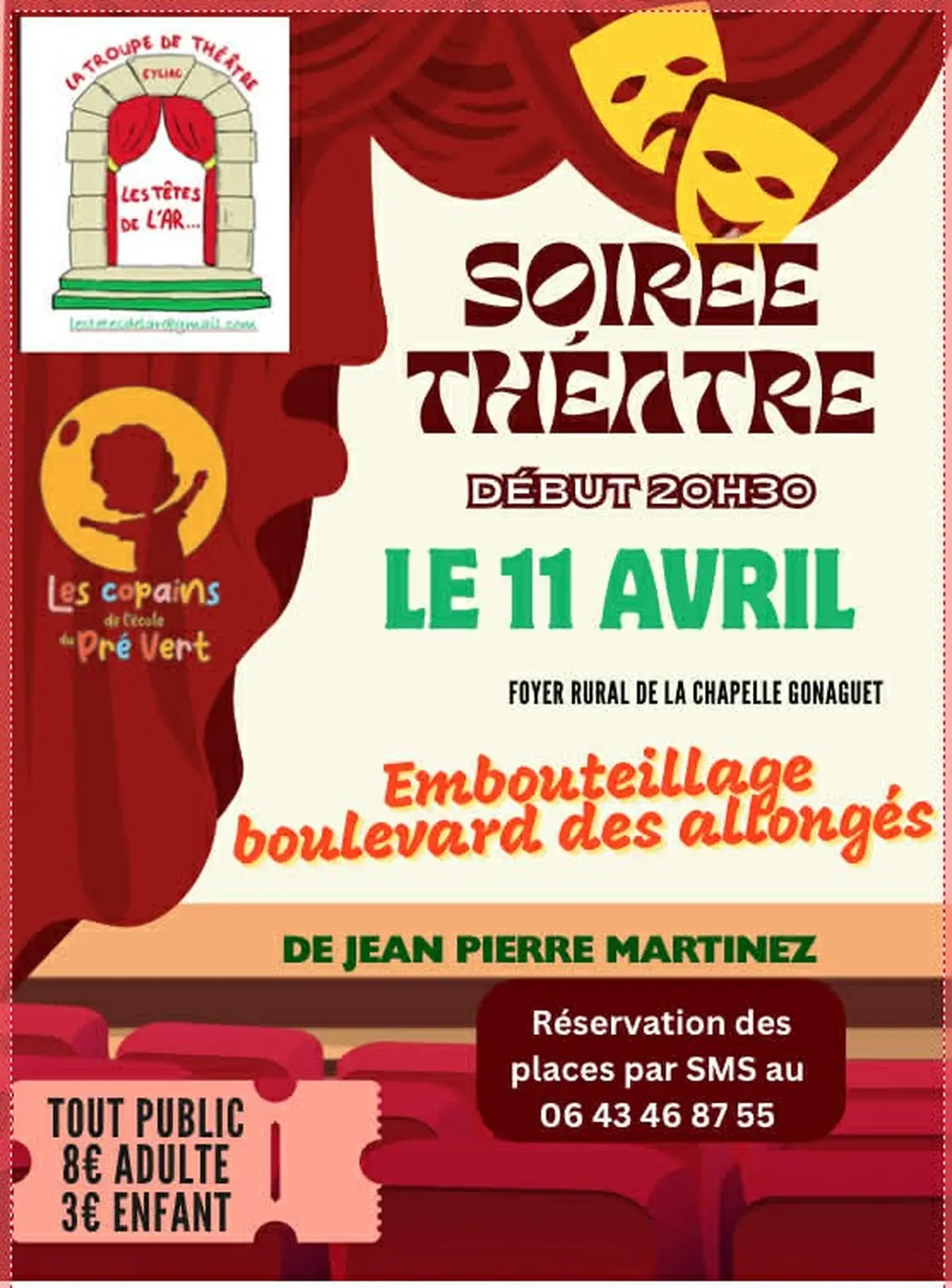 Soirée théâtre : embouteillage boulevard des allongés