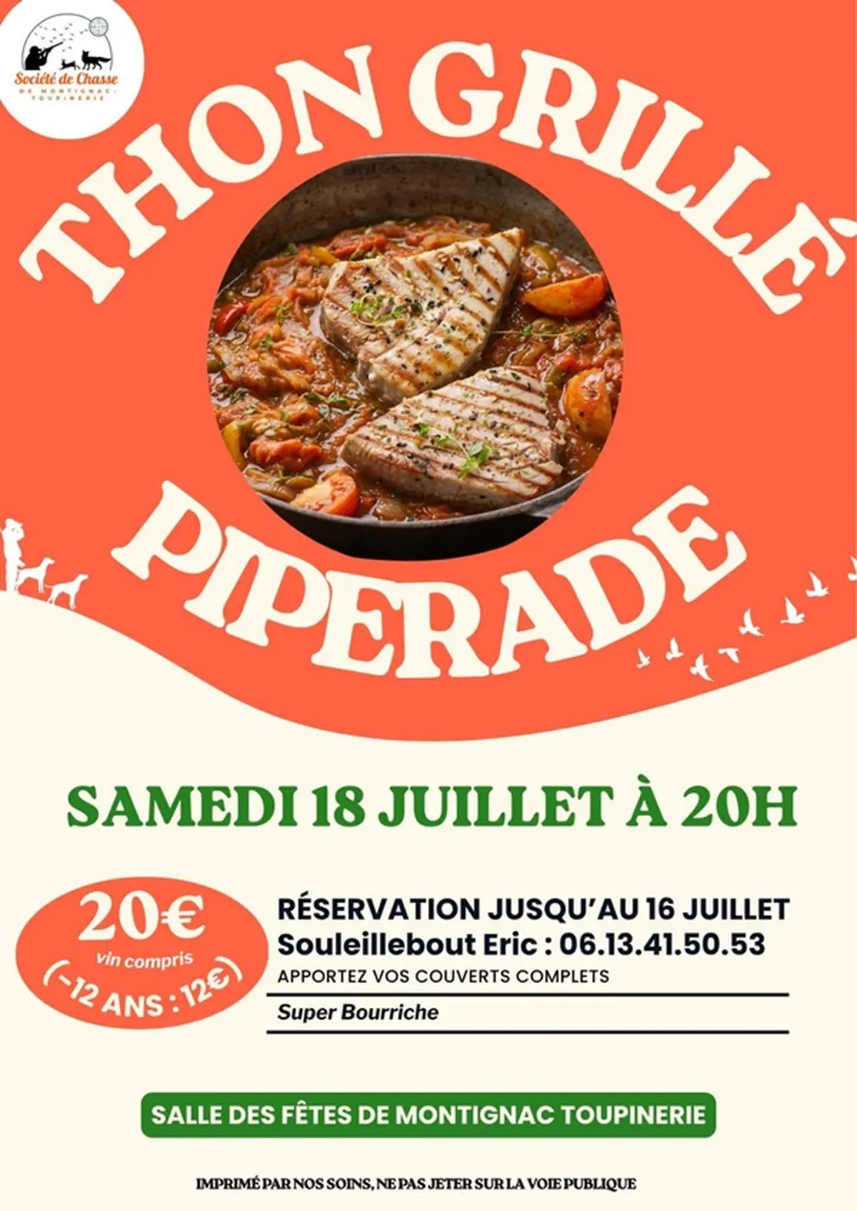 Soirée Thon grillé piperade