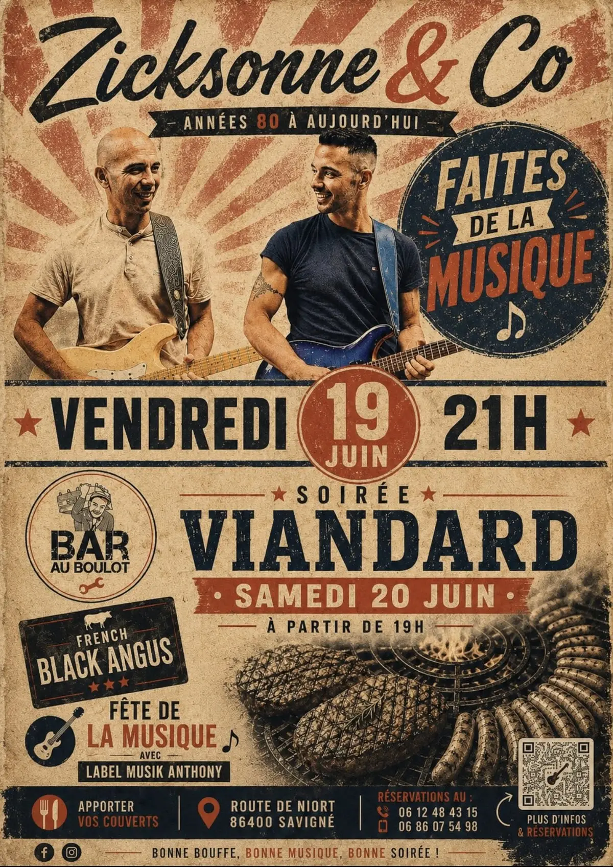 Soirée viandard & fête de la musique