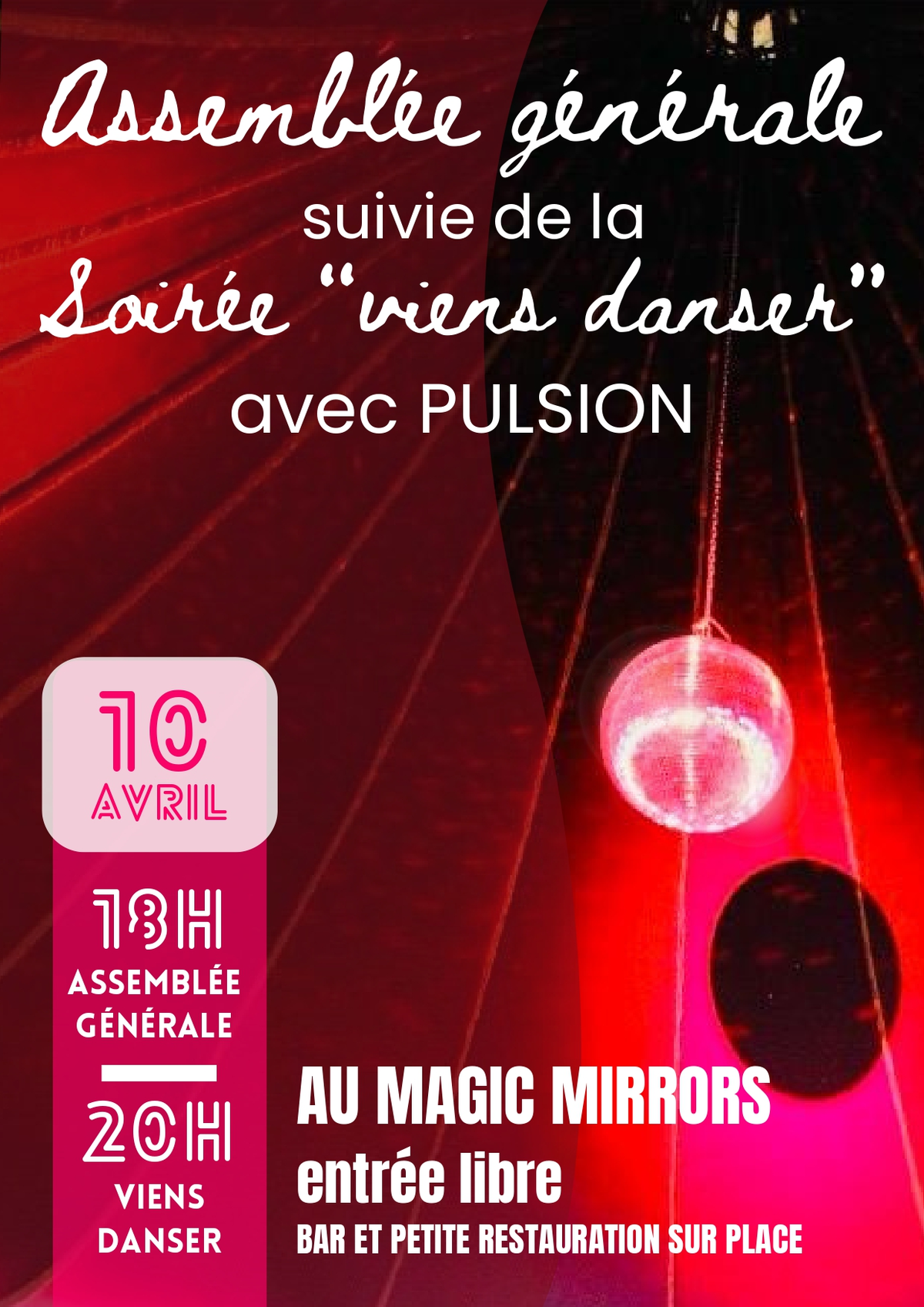 Soirée “Viens danser !” au Magic Mirrors