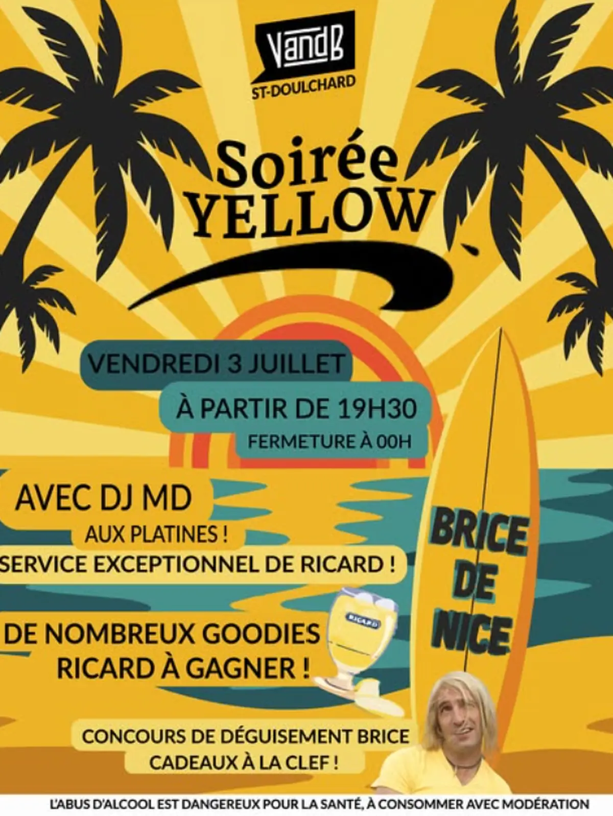 Soirée Yellow au V and B Saint-Doulchard