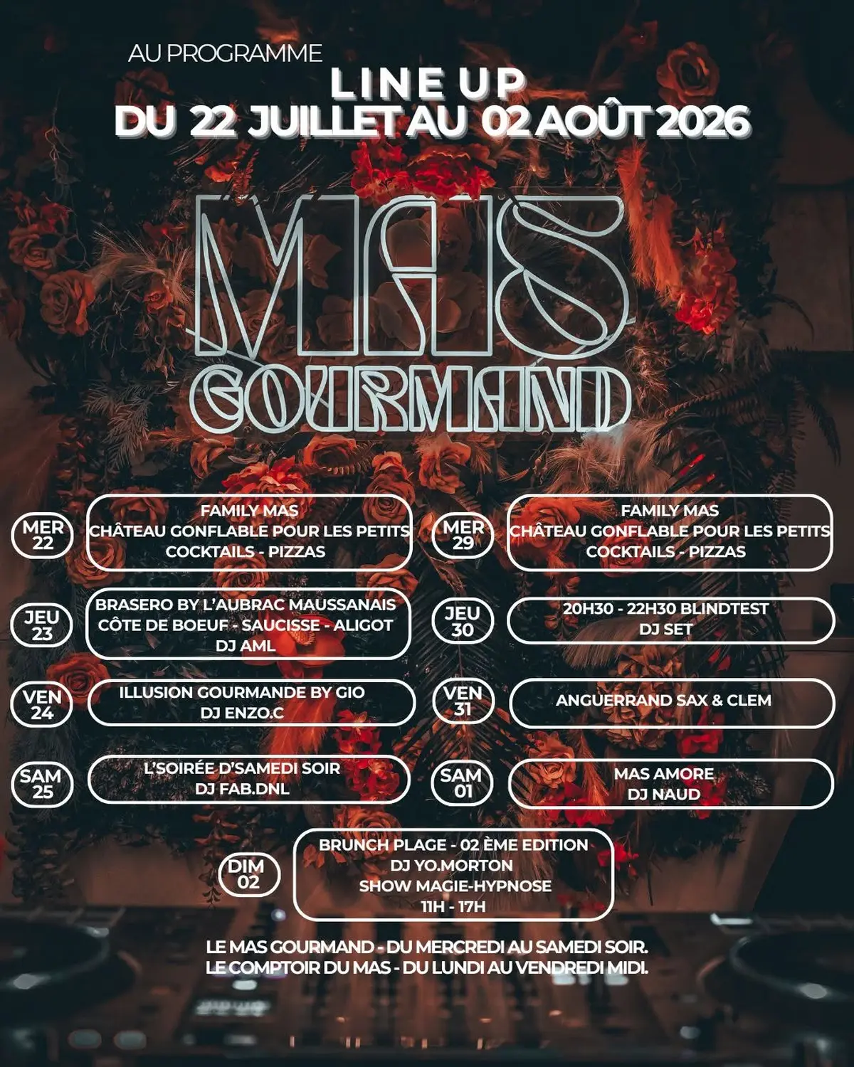 Soirées au Mas Gourmand