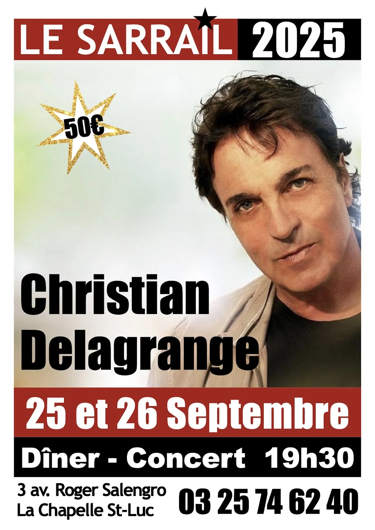 Soirées exceptionnelles avec Christian DELAGRANGE