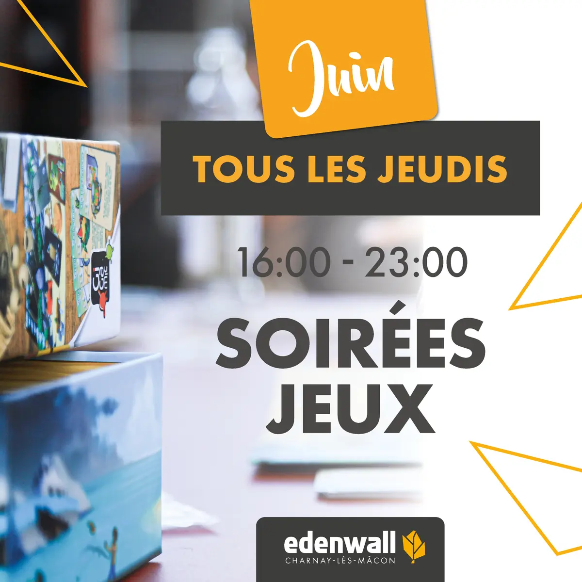 Soirées jeux tous les jeudis de juin