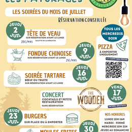 Soirées Spéciales juillet - Restaurant Les Pâturages