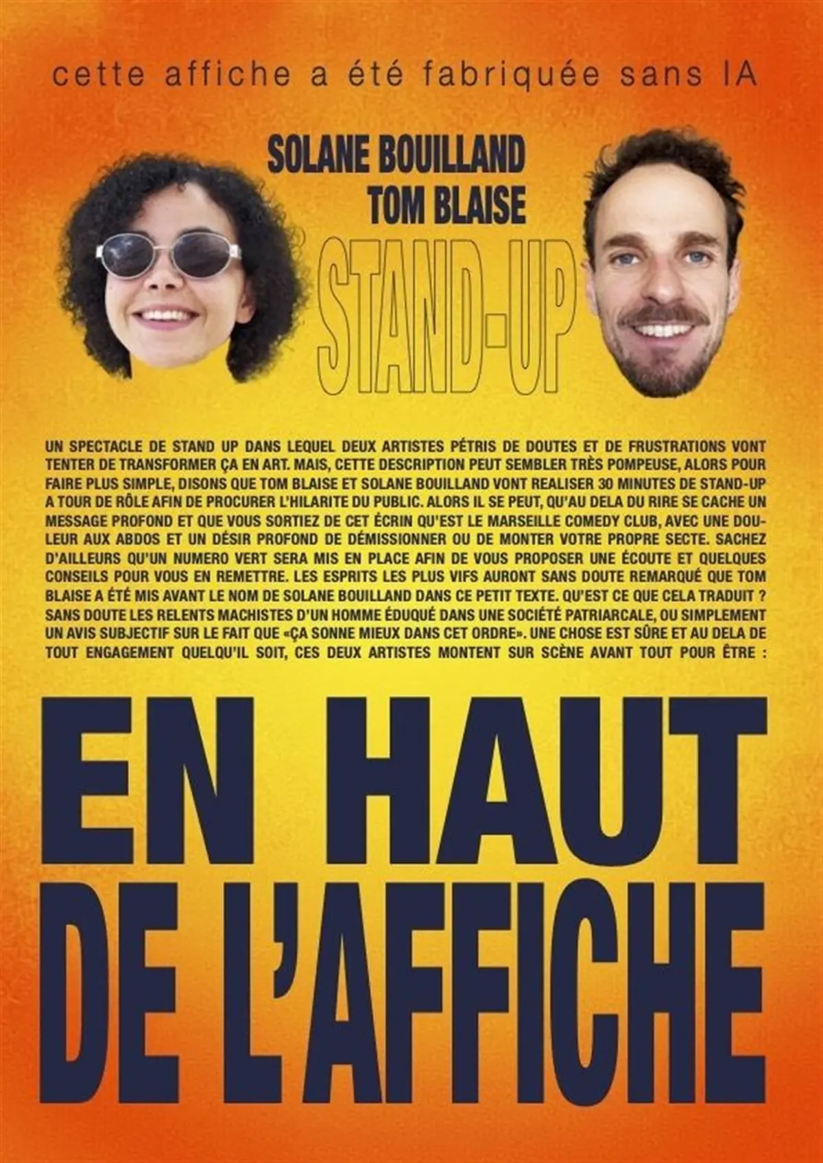 Solane Bouilland & Tom Blaise dans En haut de l'affiche