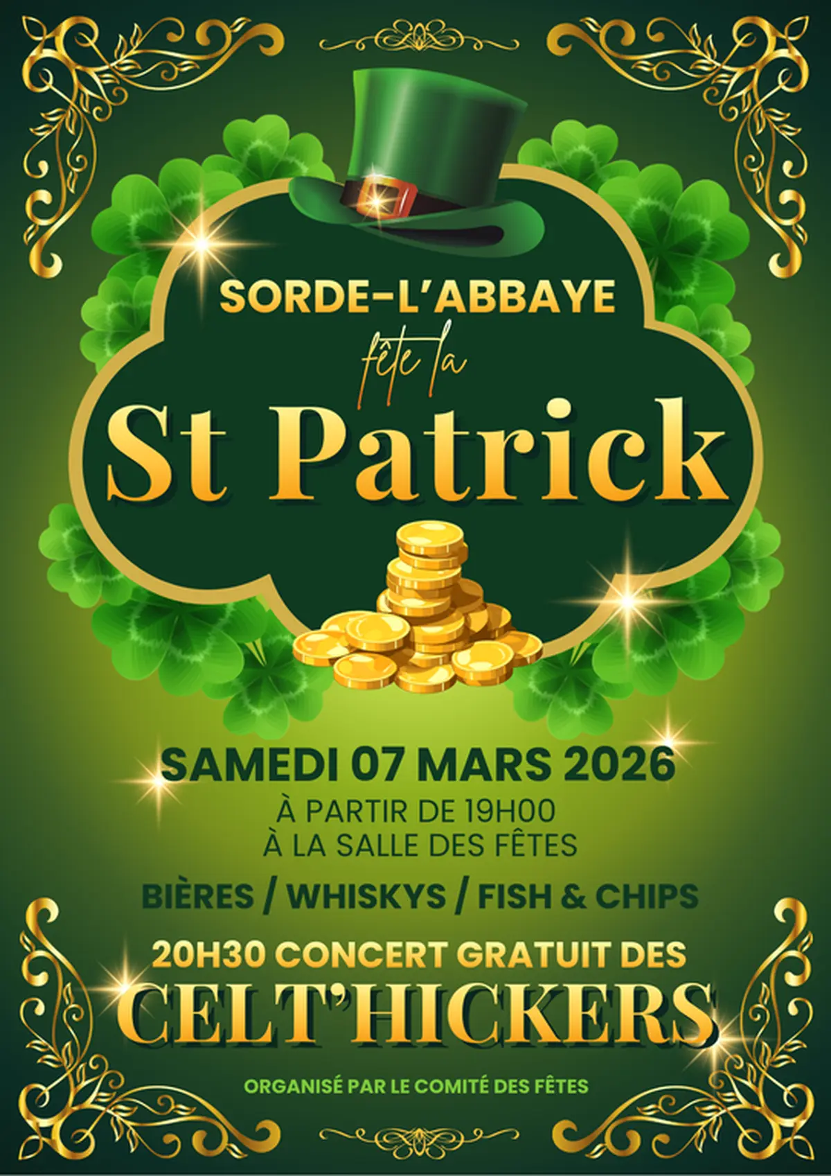 Sorde L'Abbaye fête la Saint Patrick