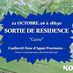 Sortie de résidence du collectif Zone d'Appui Provisoire ”Game” - Danse contemporaine pluridisciplinaire