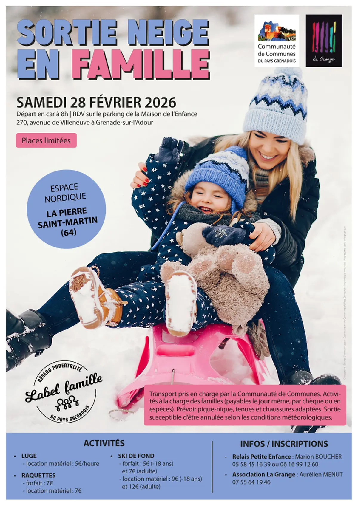 Sortie en famille à la neige