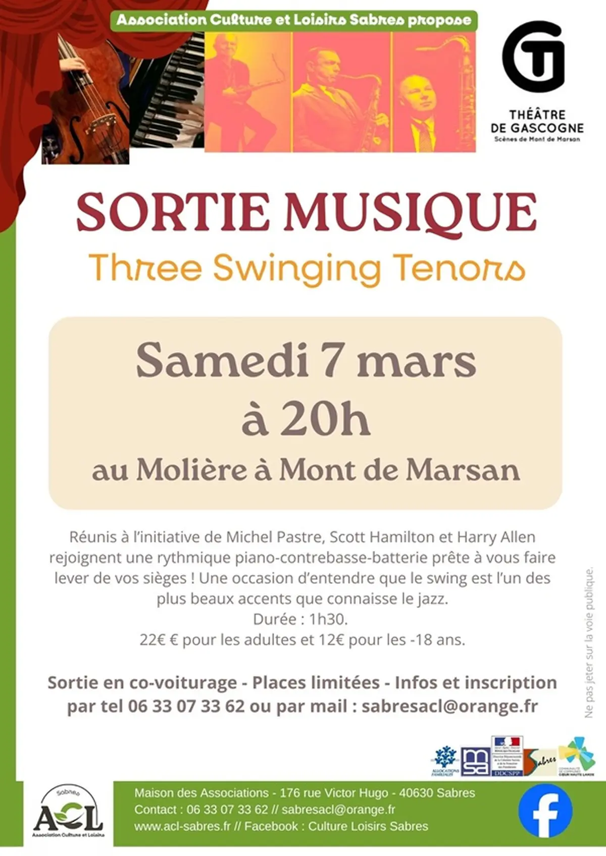 Sortie Musique : Three Swinging Tenors