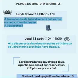 Sortie nature avec le Centre de la Mer