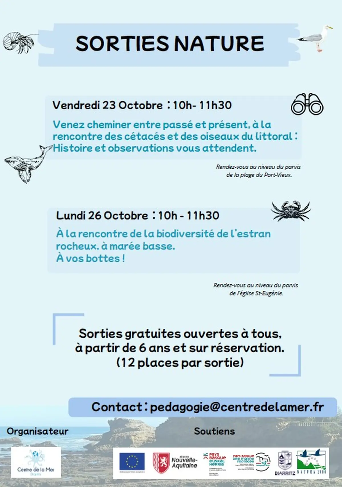 Sortie nature avec le Centre de la Mer