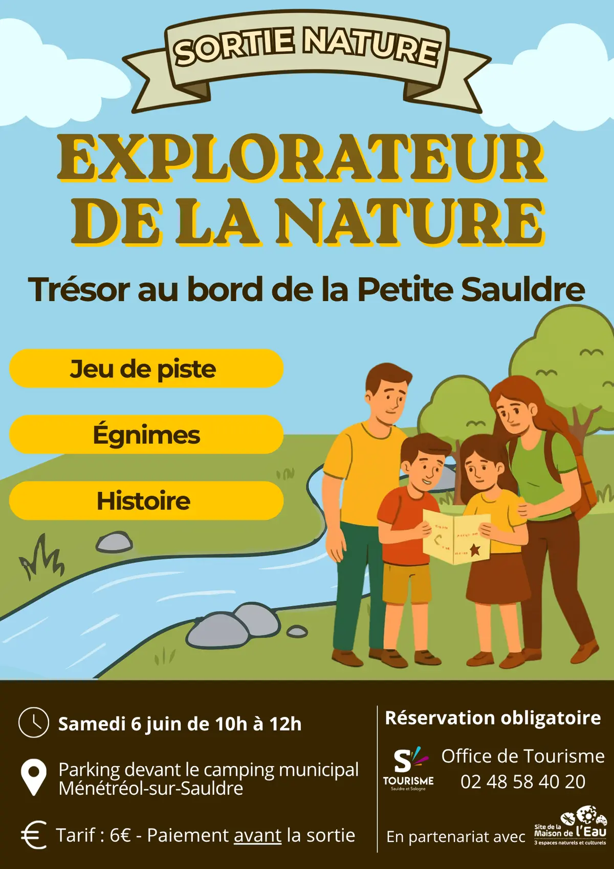 Sortie Nature :  Explorateur de la Nature : trésor au bord de la Petite Sauldre