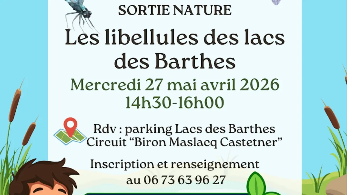 Sortie nature : Les libélulles des lacs des Barthes
