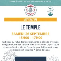 Sortie nature. Rallye des fourmis