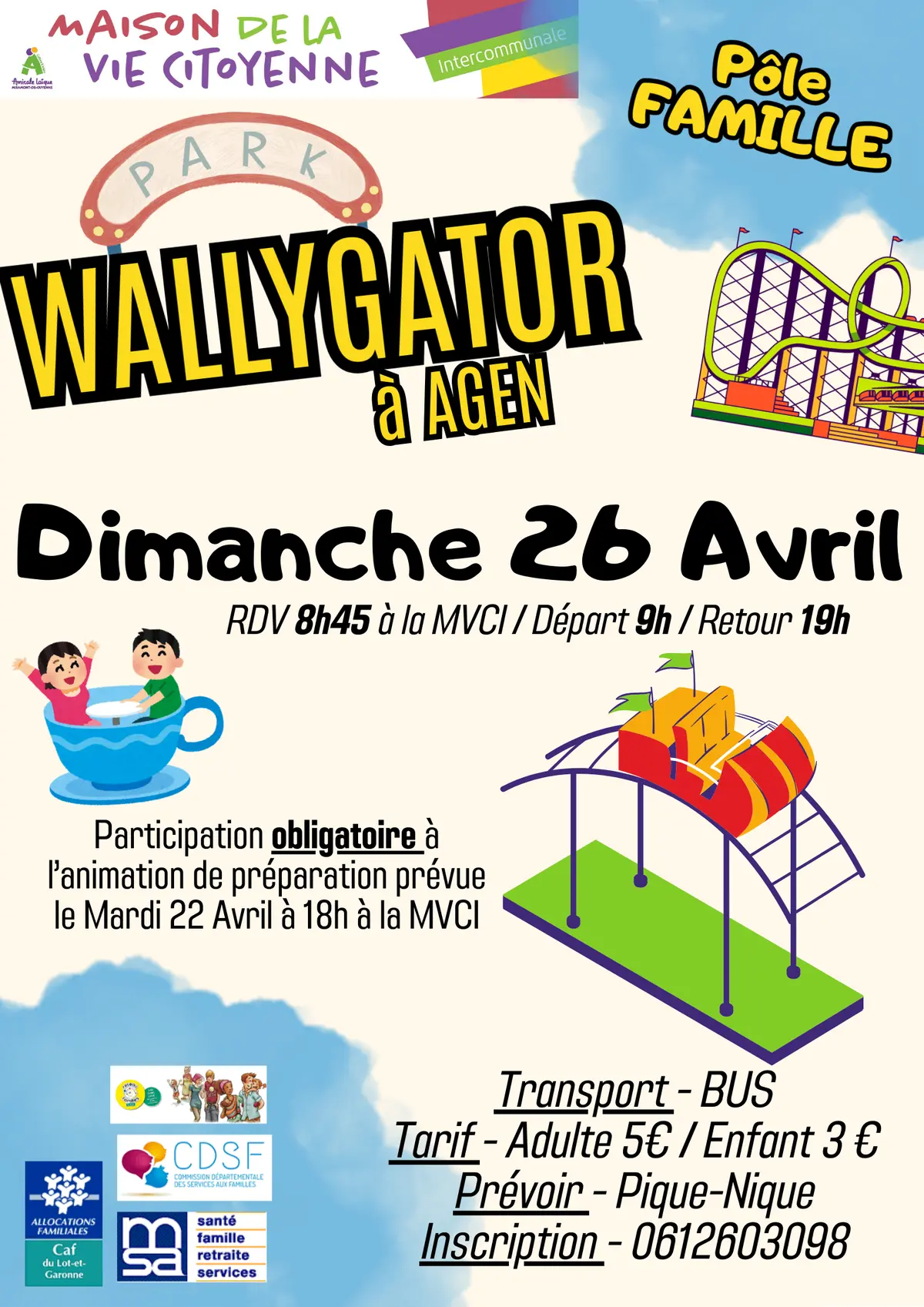 Sortie Parc Wallygator à Agen