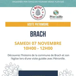 Sortie patrimoine : Histoire et patrimoine de la ville de Brach