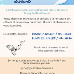 Sortie patrimoine naturel et culturel avec le Centre de la Mer