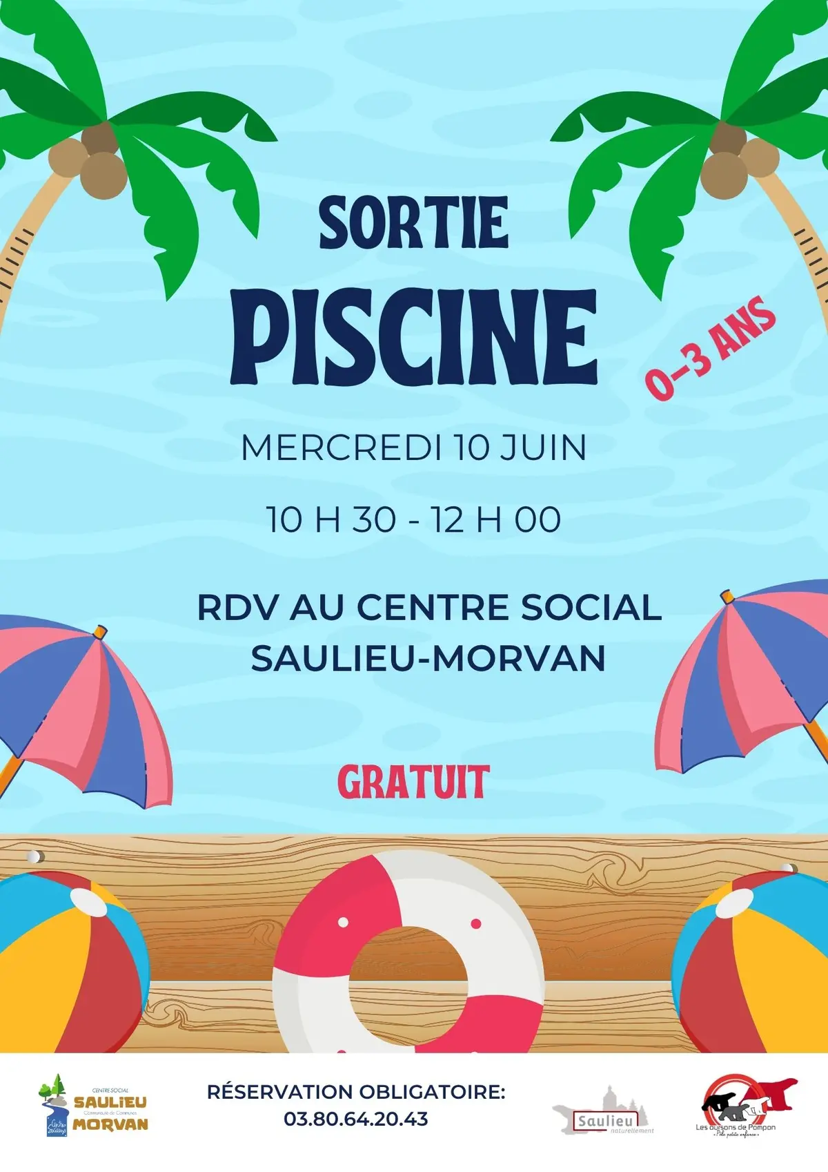 Sortie piscine