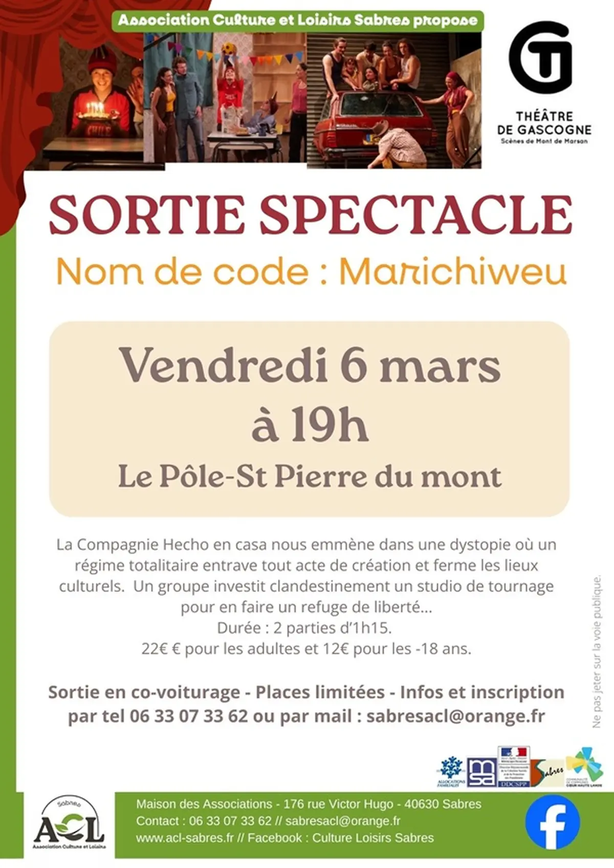 Sortie Spectacle : Nom de code : Marichiweu