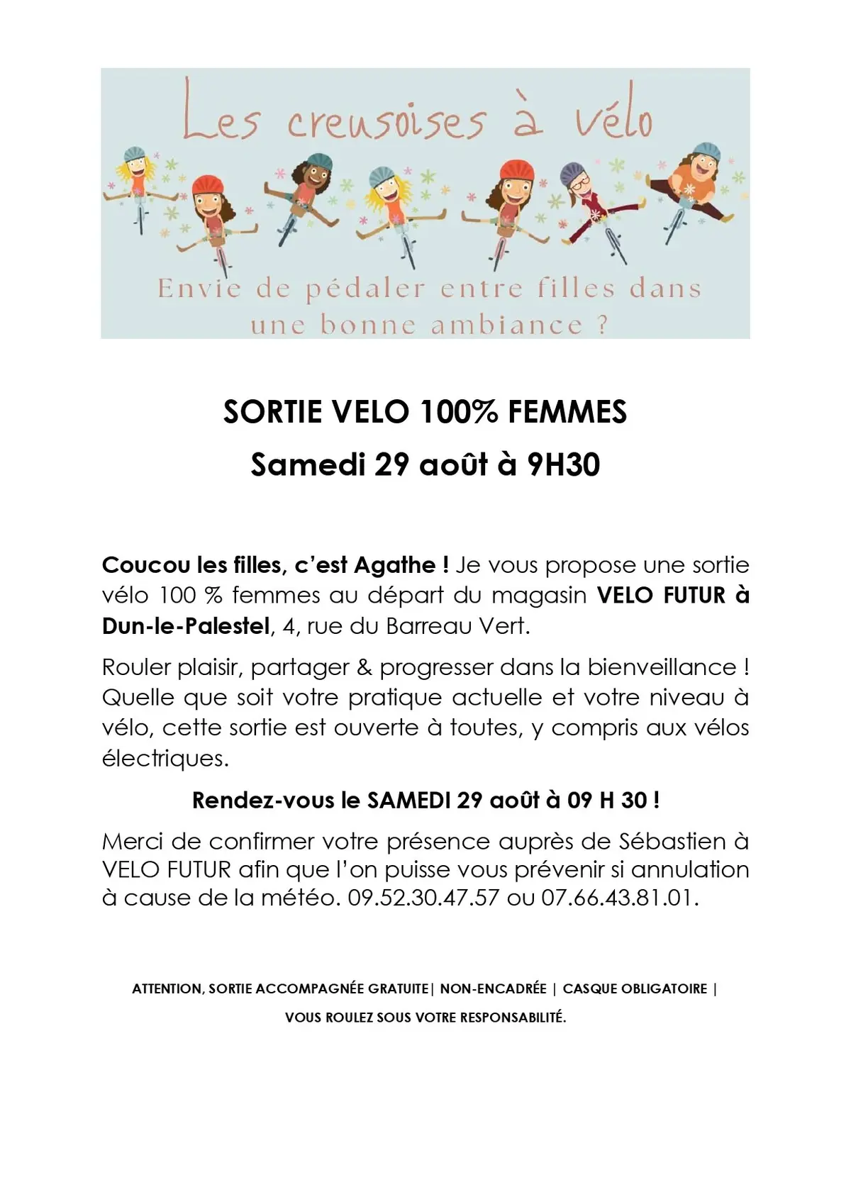 Sortie vélo 100% femme