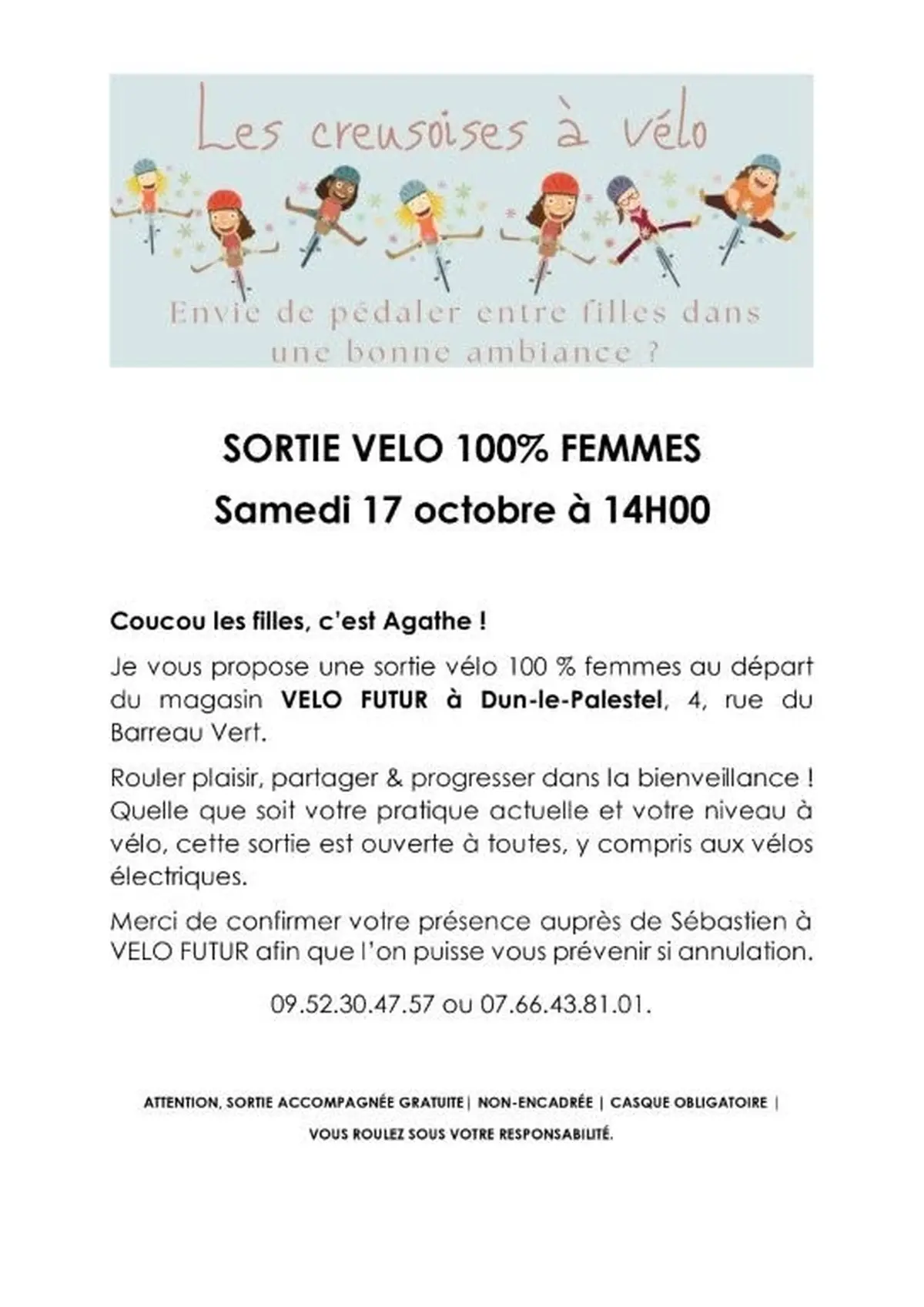 Sortie vélo 100% femme