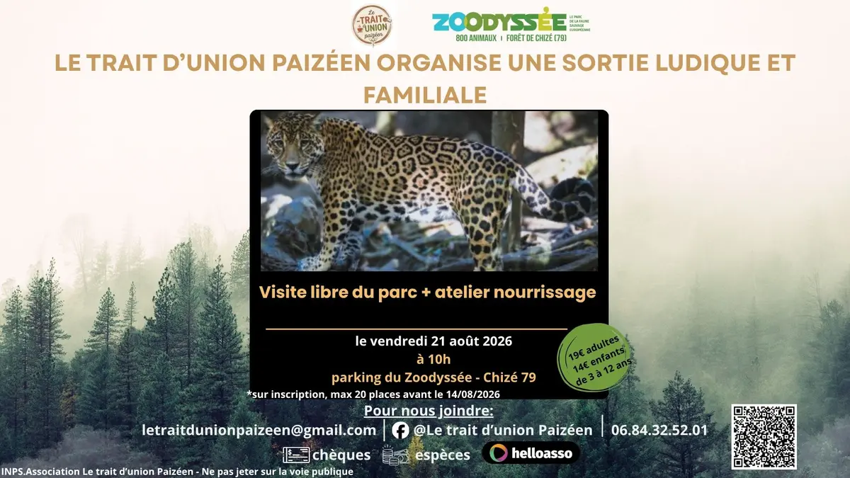 Sortie Zoodyssée avec activité de nourrissage