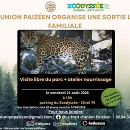 Sortie Zoodyssée avec activité de nourrissage
