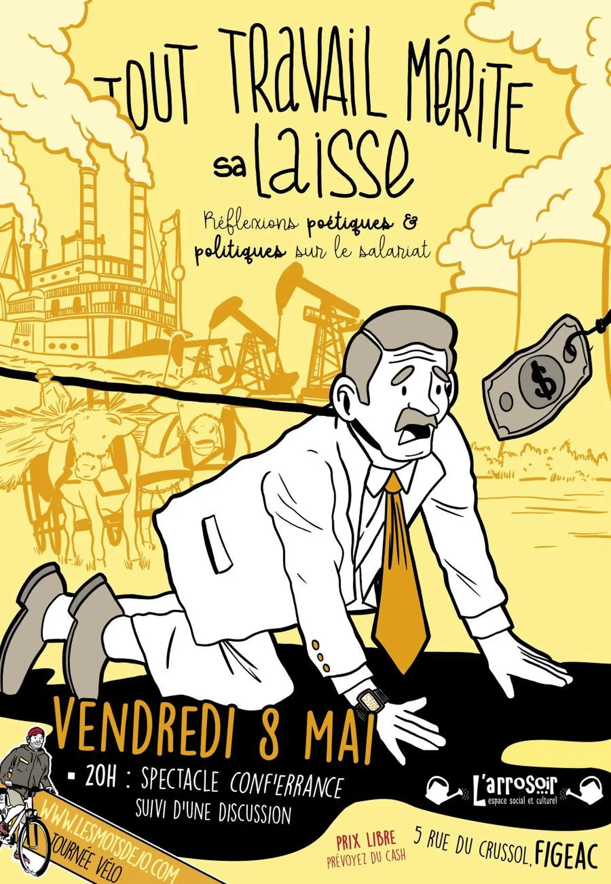 Spectacle à l'Arrosoir Figeac : Conf-errance - Tout travail mérite sa laisse