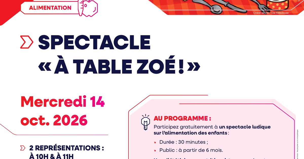 Spectacle "A table Zoé"